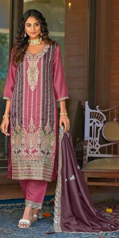 Pink Vichitra Embroidery Codding Sequence Salwar Suit | Jump Suits, Salwar suit, Casual Suits, Creative suits, Designer Suits, Palazzo Suits, Party Wear Suits, Patiala Suits, Straight Suits