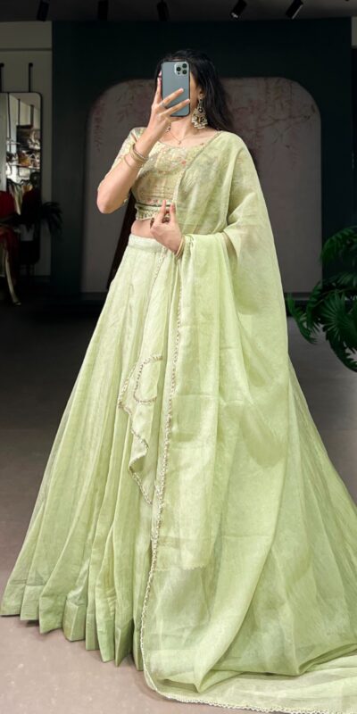 Pista Allen Crush Bead Sequins Work Lehenga Choli | Lehenga, Bollywood Lehenga, Creative Lehenga, Designer Lehenga, Embroidered Lehenga, Party Wear Lehenga