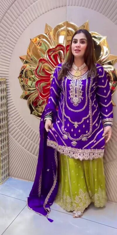 Purple Chinon Silk Embroider Lace Work Salwar Suit | Jump Suits, Salwar suit, Casual Suits, Creative suits, Designer Suits, Palazzo Suits, Party Wear Suits, Patiala Suits, Straight Suits