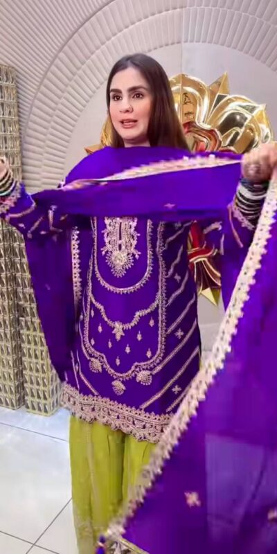 Purple Chinon Silk Embroider Lace Work Salwar Suit | Jump Suits, Salwar suit, Casual Suits, Creative suits, Designer Suits, Palazzo Suits, Party Wear Suits, Patiala Suits, Straight Suits
