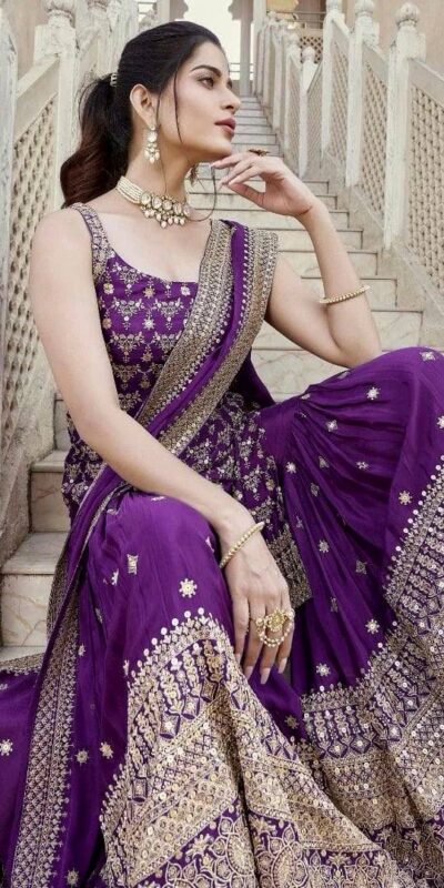 Purple Faux Georgette thread Lace Work Salwar Suit | Jump Suits, Salwar suit, Casual Suits, Creative suits, Designer Suits, Palazzo Suits, Party Wear Suits, Patiala Suits, Straight Suits