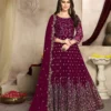 Purple Georgette Multi Thread Zari Anarkali Suit | Anarkali Suits, Bollywood Anarkali, Creative-Anarkali, Designer Anarkali, Embroidered Anarkali, Party Wear Anarkali