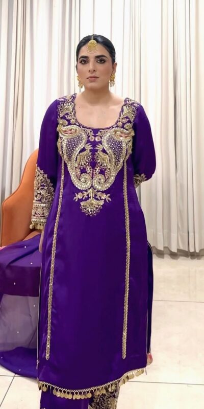 Purple Georgette With Sequences Salwar Suit | Jump Suits, Tops & Bottoms, Track Suits, Salwar suit, Casual Suits, Creative suits, Designer Suits, Palazzo Suits, Party Wear Suits, Patiala Suits, Straight Suits, Trendy Wear