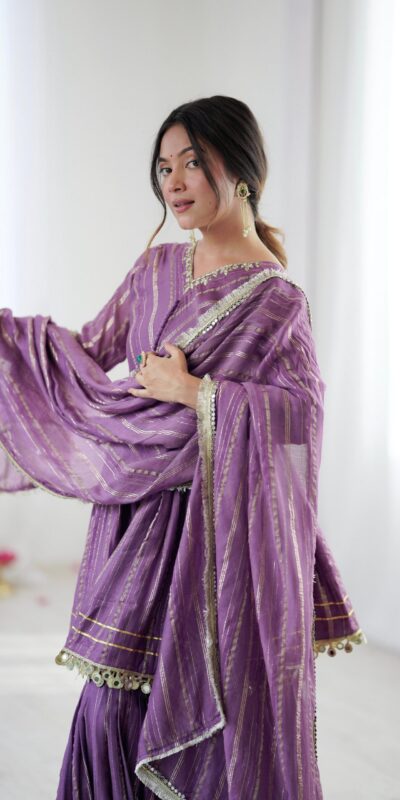 Purple Mal Chanderi Mirror Work Salwar Suit | Jump Suits, Tops & Bottoms, Track Suits, Salwar suit, Casual Suits, Creative suits, Designer Suits, Palazzo Suits, Party Wear Suits, Patiala Suits, Straight Suits, Trendy Wear