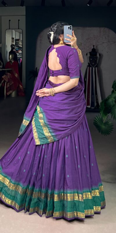 Purple Pure Chanderi Zari Work Lehenga Choli | Lehenga, Bollywood Lehenga, Creative Lehenga, Designer Lehenga, Embroidered Lehenga, Party Wear Lehenga