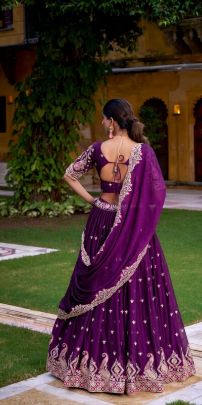 Purple Rangoli Crush Sequins Thread Lehenga Choli | Lehenga, Bollywood Lehenga, Creative Lehenga, Designer Lehenga, Embroidered Lehenga, Party Wear Lehenga