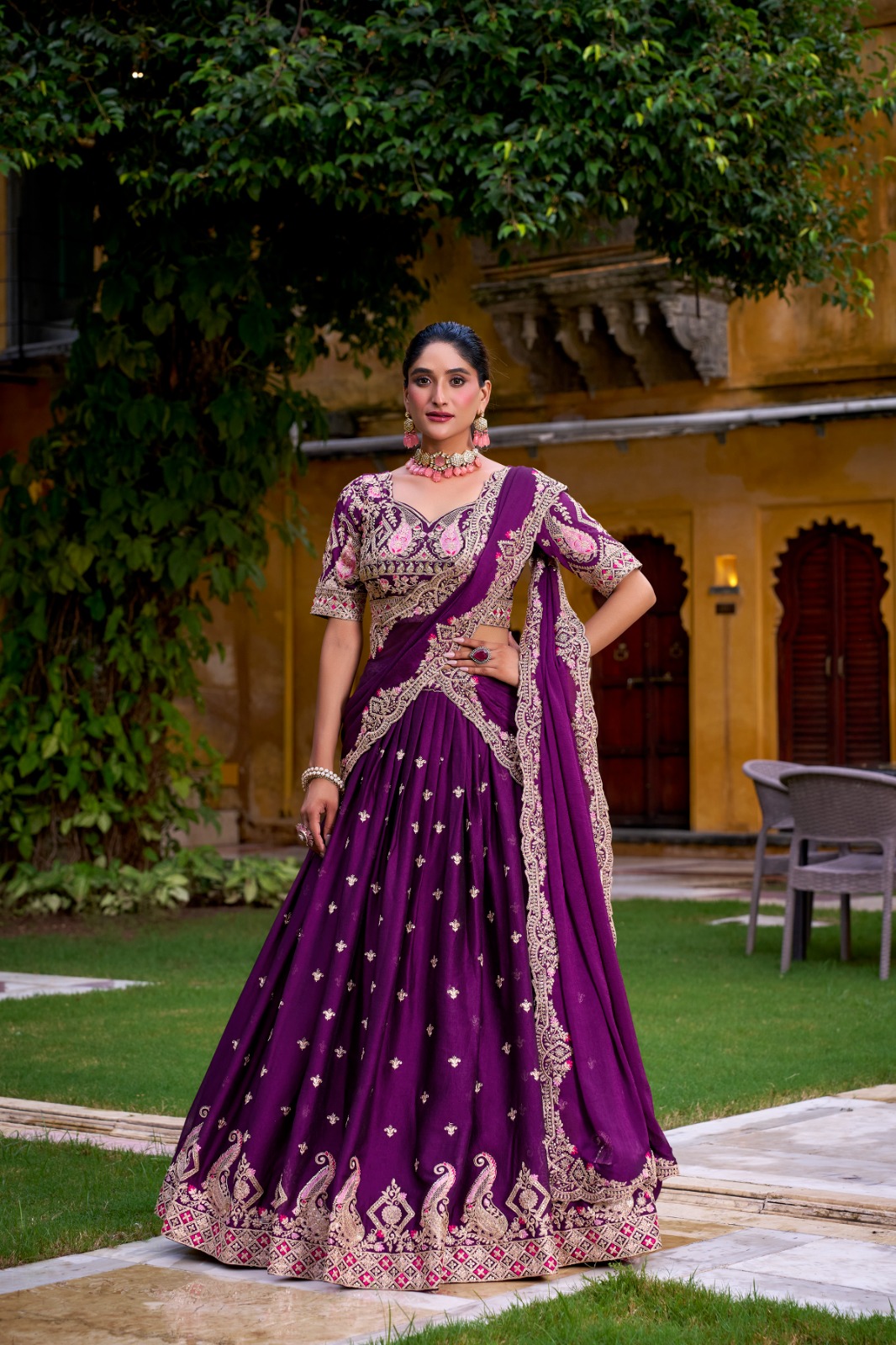 Purple Rangoli Crush Sequins Thread Lehenga Choli | Lehenga, Bollywood Lehenga, Creative Lehenga, Designer Lehenga, Embroidered Lehenga, Party Wear Lehenga