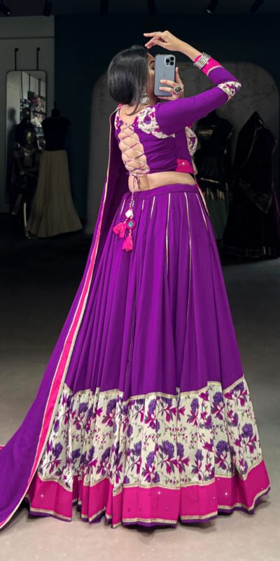Purple Rayon Printed Lehenga Choli | Lehenga, Bollywood Lehenga, Creative Lehenga, Designer Lehenga, Embroidered Lehenga, Party Wear Lehenga
