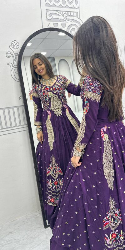 Purple Vichitra Sequence Work Lehenga Choli | Lehenga, Bollywood Lehenga, Creative Lehenga, Designer Lehenga, Embroidered Lehenga, Party Wear Lehenga