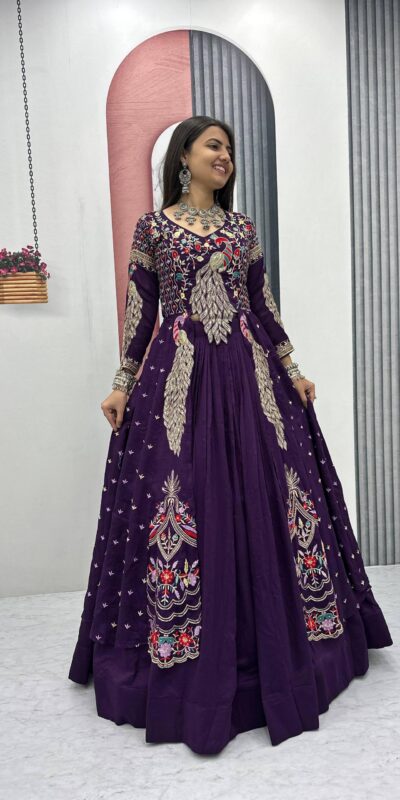 Purple Vichitra Sequence Work Lehenga Choli | Lehenga, Bollywood Lehenga, Creative Lehenga, Designer Lehenga, Embroidered Lehenga, Party Wear Lehenga