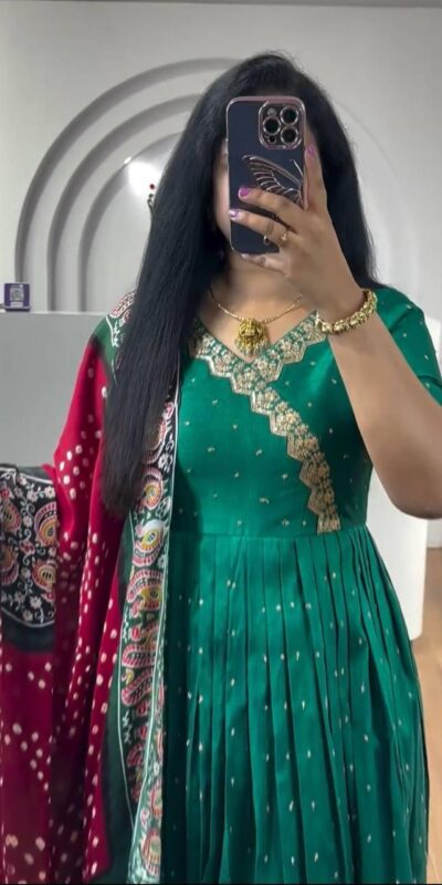Rama Chinon Thread Sequence Work Gown | Gowns, Bollywood Gowns, Creative Gowns, Designer Gowns, Embroidered Gowns, Party Wear Gowns