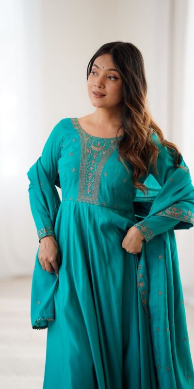 Rama Roman Chanderi Silk Handwork Salwar Suit | Jump Suits, Salwar suit, Casual Suits, Creative suits, Designer Suits, Palazzo Suits, Party Wear Suits, Patiala Suits, Straight Suits