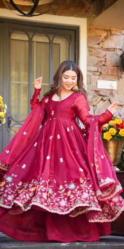 Rani Pink Organza Silk Sequence Work Salwar Suit | Jump Suits, Salwar suit, Casual Suits, Creative suits, Designer Suits, Palazzo Suits, Party Wear Suits, Patiala Suits, Straight Suits