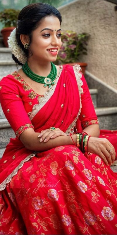 Red Banarasi Jacquard Silk Sequence Work Lehenga Choli | Lehenga, Bollywood Lehenga, Creative Lehenga, Designer Lehenga, Embroidered Lehenga, Party Wear Lehenga