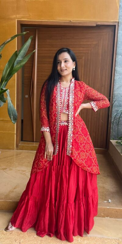 Red Chinon Thread Embroidery Work Lehenga Choli | Lehenga, Bollywood Lehenga, Creative Lehenga, Designer Lehenga, Embroidered Lehenga, Party Wear Lehenga