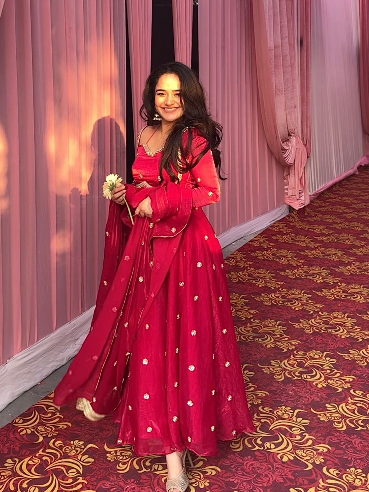 Red Fendy Silk Lace Work Salwar Suit | Jump Suits, Salwar suit, Casual Suits, Creative suits, Designer Suits, Palazzo Suits, Party Wear Suits, Patiala Suits, Straight Suits