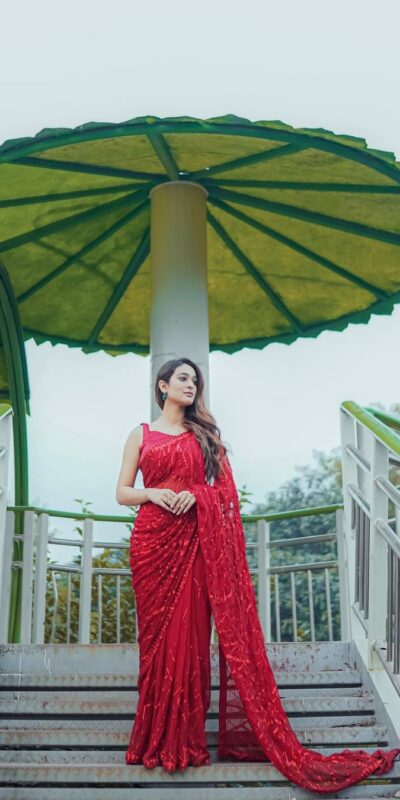Red Georgette Multi Sequin Embroidered
Saree | Sarees, Bollywood Sarees, Creative Sarees, Designer Sarees, Embroidered Sarees, Ethnic Saree, Modern Digital sarees, Party Wear Sarees