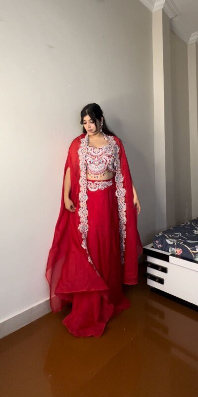 Red Georgette Sequence Diamond Work Dhoti Suit | Jump Suits, Salwar suit, Casual Suits, Creative suits, Designer Suits, Palazzo Suits, Party Wear Suits, Patiala Suits, Straight Suits