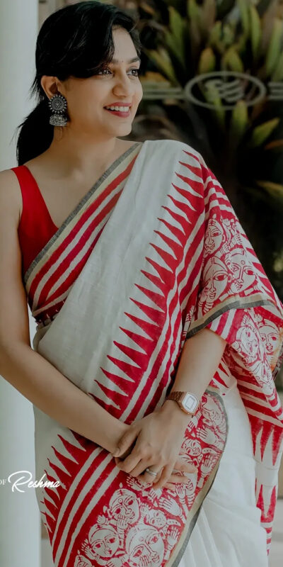 Red Soft Cotton Lace Work Digital Print Saree | Sarees, Bollywood Sarees, Creative Sarees, Designer Sarees, Embroidered Sarees, Ethnic Saree, Modern Digital sarees, Party Wear Sarees