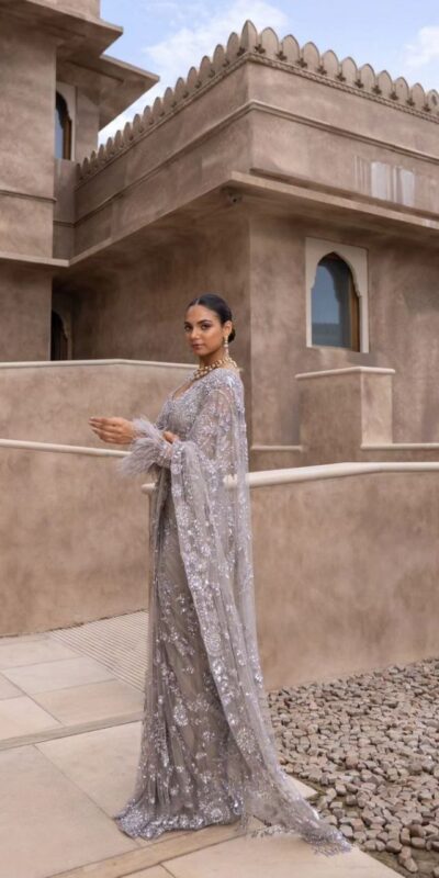 Silver Nylon Net Malty & Sequence Saree | Sarees, Bollywood Sarees, Creative Sarees, Designer Sarees, Embroidered Sarees, Ethnic Saree, Modern Digital sarees, Party Wear Sarees