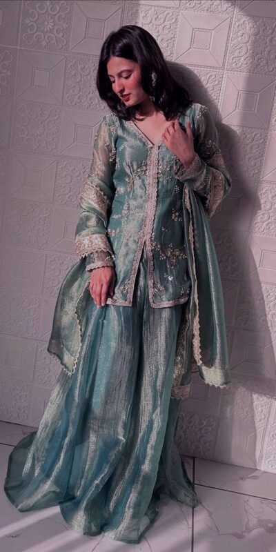 Sky Blue Fandy Silk Sequins Work Salwar Suit | Jump Suits, Tops & Bottoms, Track Suits, Salwar suit, Casual Suits, Creative suits, Designer Suits, Palazzo Suits, Party Wear Suits, Patiala Suits, Straight Suits, Trendy Wear