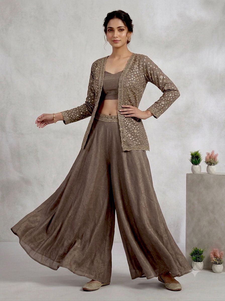 LG 2112 Brown Chinon Salwar Suit Perfect for Wedding, Party, Lohri, Eid, Holi – . Affordable Price ₹1049. Delivery 4-6 Working Days. Shop now. | Jump Suits, Salwar suit, Casual Suits, Creative suits, Designer Suits, Palazzo Suits, Party Wear Suits, Patiala Suits, Straight Suits