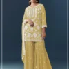 FC 727 Yellow Chiffon Georgette Salwar Suit. Perfect for Wedding, Party, Baby Shower, Pooja, Temple Visit – Grab it for ₹2599. Delivery 4-6 Work | Jump Suits, Salwar suit, Casual Suits, Creative suits, Designer Suits, Palazzo Suits, Party Wear Suits, Patiala Suits, Straight Suits
