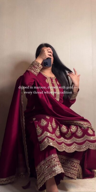 Super Maroon Natural Crap Embroider Work Salwar Suit | Jump Suits, Salwar suit, Casual Suits, Creative suits, Designer Suits, Palazzo Suits, Party Wear Suits, Patiala Suits, Straight Suits