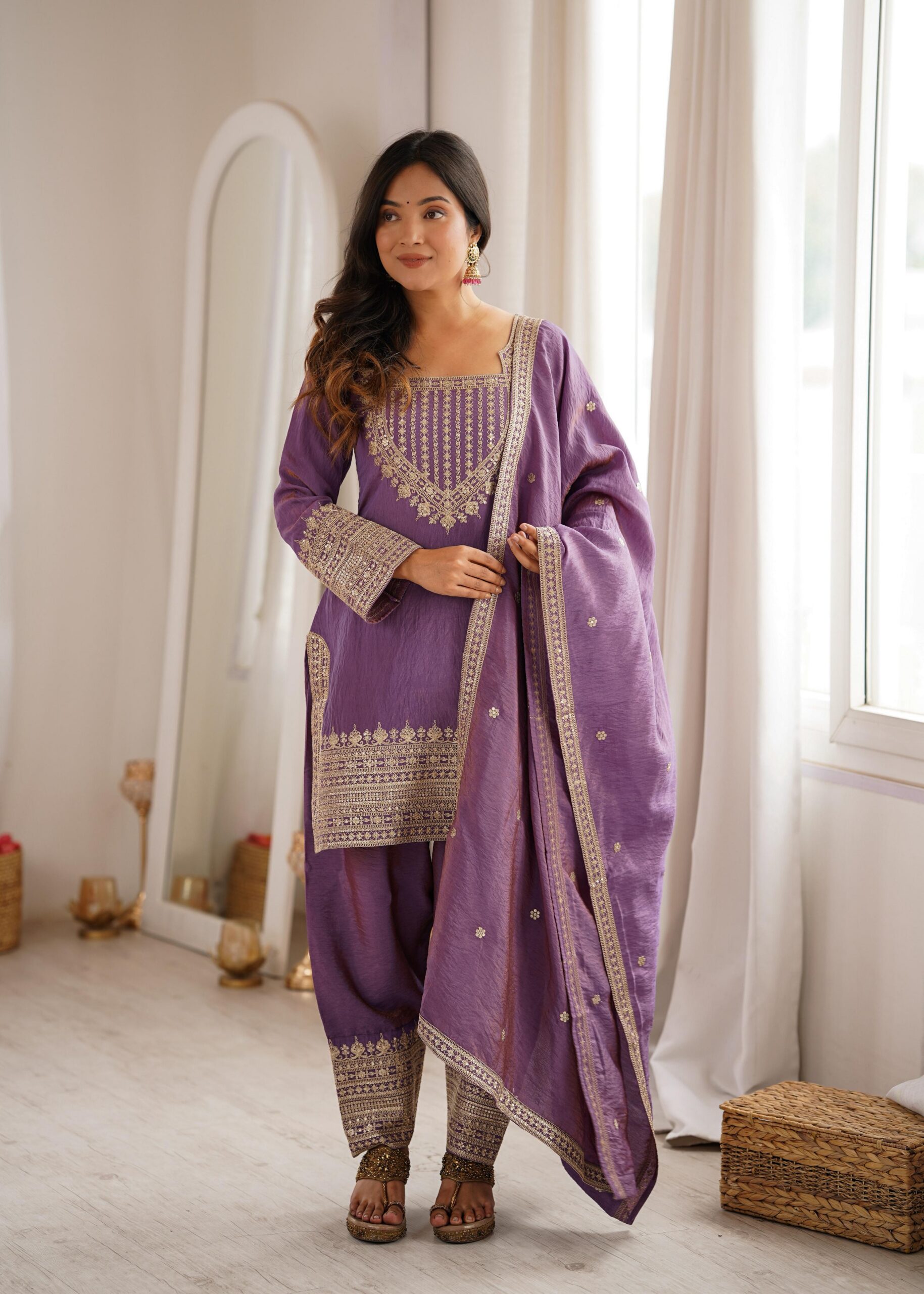 KB 303 Onion Vichitra Silk Salwar Suit with Embroidery Work. Wedding, Party, Festive, Events, Grab it for ₹2049. Delivery 4-6 Working Days. Shop now. | Jump Suits, Salwar suit, Casual Suits, Creative suits, Designer Suits, Palazzo Suits, Party Wear Suits, Patiala Suits, Straight Suits