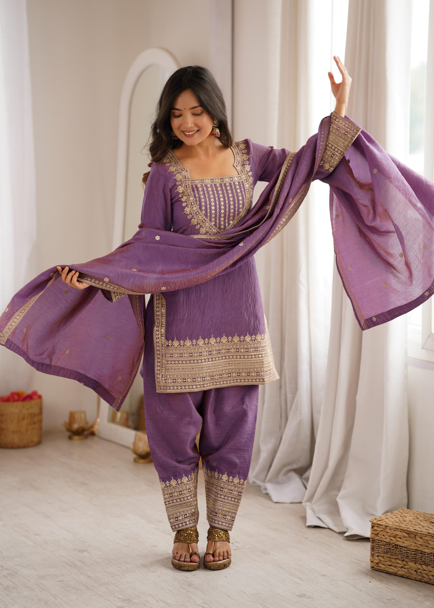 KB 303 Onion Vichitra Silk Salwar Suit with Embroidery Work. Wedding, Party, Festive, Events, Grab it for ₹2049. Delivery 4-6 Working Days. Shop now. | Jump Suits, Salwar suit, Casual Suits, Creative suits, Designer Suits, Palazzo Suits, Party Wear Suits, Patiala Suits, Straight Suits