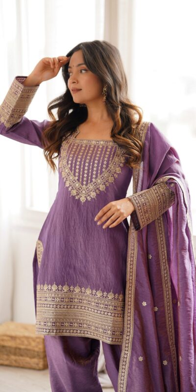 KB 303 Onion Vichitra Silk Salwar Suit with Embroidery Work. Wedding, Party, Festive, Events, Grab it for ₹2049. Delivery 4-6 Working Days. Shop now. | Jump Suits, Salwar suit, Casual Suits, Creative suits, Designer Suits, Palazzo Suits, Party Wear Suits, Patiala Suits, Straight Suits