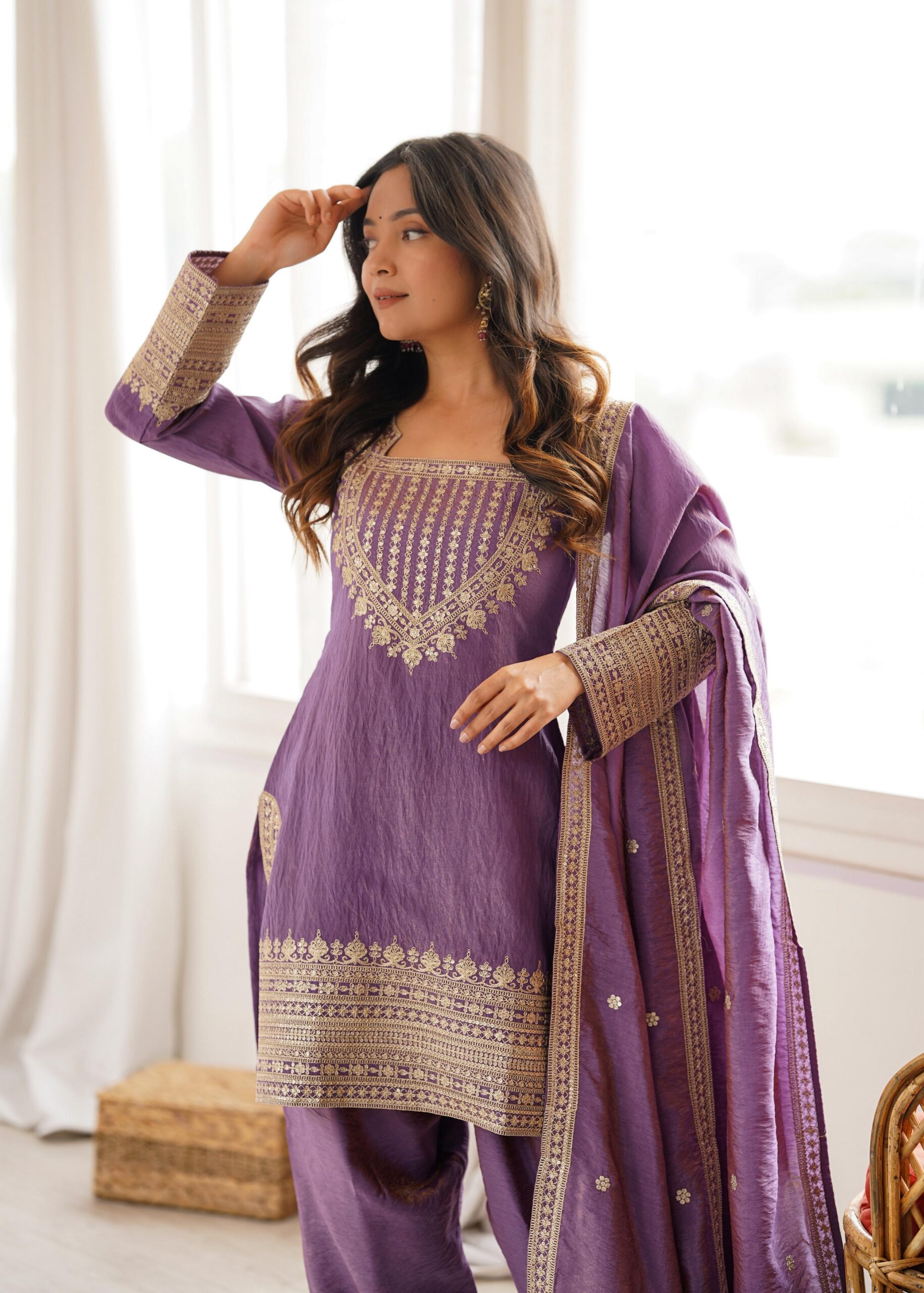 KB 303 Onion Vichitra Silk Salwar Suit with Embroidery Work. Wedding, Party, Festive, Events, Grab it for ₹2049. Delivery 4-6 Working Days. Shop now. | Jump Suits, Salwar suit, Casual Suits, Creative suits, Designer Suits, Palazzo Suits, Party Wear Suits, Patiala Suits, Straight Suits