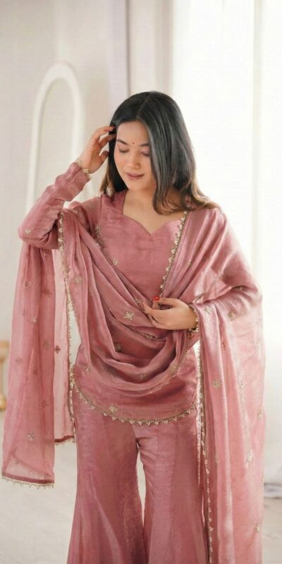 Super Peach Fendy Silk Embroidery Lace Work Salwar Suit | Jump Suits, Salwar suit, Casual Suits, Creative suits, Designer Suits, Palazzo Suits, Party Wear Suits, Patiala Suits, Straight Suits