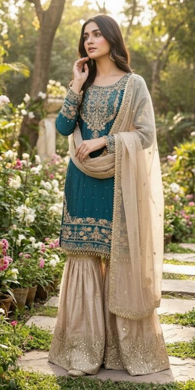Teal Organza Silk Embroidery Lace Work Salwar Suit | Jump Suits, Salwar suit, Casual Suits, Creative suits, Designer Suits, Palazzo Suits, Party Wear Suits, Patiala Suits, Straight Suits