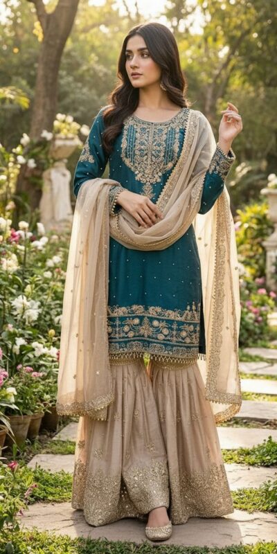 Teal Organza Silk Embroidery Lace Work Salwar Suit | Jump Suits, Salwar suit, Casual Suits, Creative suits, Designer Suits, Palazzo Suits, Party Wear Suits, Patiala Suits, Straight Suits