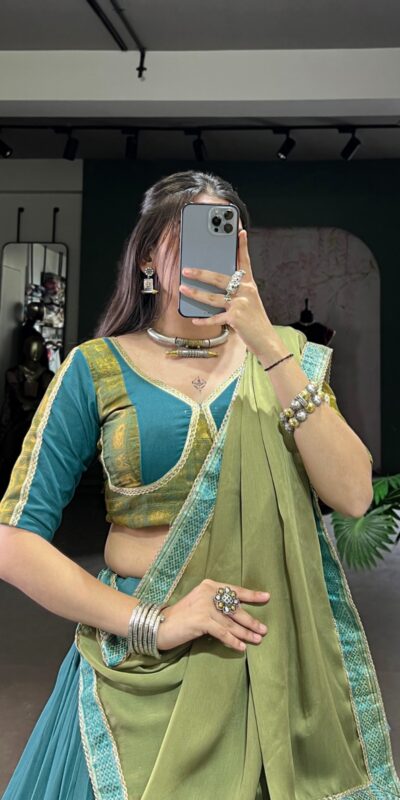 Teal Pure Rayon Zari Lace Work Lehenga Choli | Lehenga, Bollywood Lehenga, Creative Lehenga, Designer Lehenga, Embroidered Lehenga, Party Wear Lehenga