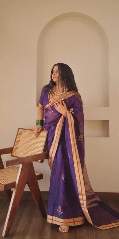 Violet Soft Silk Jacquard Work On All Over Saree | Sarees, Bollywood Sarees, Creative Sarees, Designer Sarees, Embroidered Sarees, Ethnic Saree, Modern Digital sarees, Party Wear Sarees