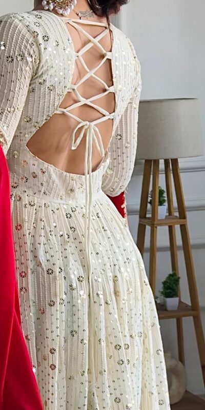 White Fox Georgette Heavy Embroidery Work Salwar Suit | Jump Suits, Salwar suit, Casual Suits, Creative suits, Designer Suits, Palazzo Suits, Party Wear Suits, Patiala Suits, Straight Suits