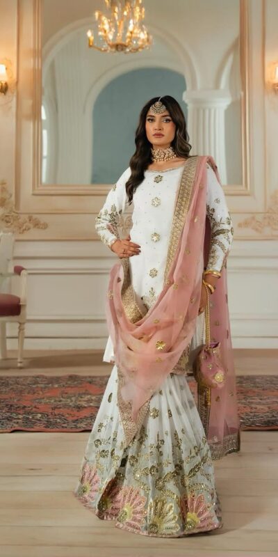 White Georgette Sequence Work Salwar Suit | Jump Suits, Salwar suit, Casual Suits, Creative suits, Designer Suits, Palazzo Suits, Party Wear Suits, Patiala Suits, Straight Suits
