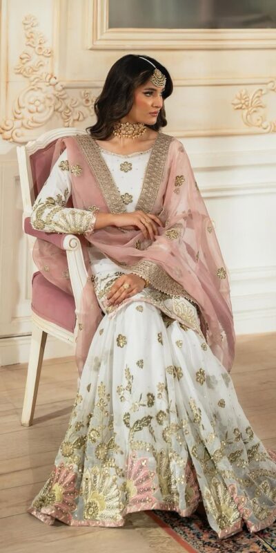 White Georgette Sequence Work Salwar Suit | Jump Suits, Salwar suit, Casual Suits, Creative suits, Designer Suits, Palazzo Suits, Party Wear Suits, Patiala Suits, Straight Suits