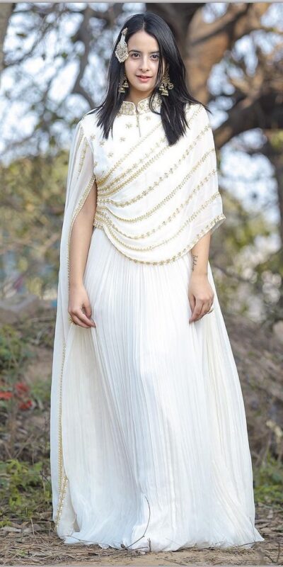 White Georgette Threadbare Sequin Work Anarkali Gown | Gowns, Bollywood Gowns, Creative Gowns, Designer Gowns, Embroidered Gowns, Party Wear Gowns, Straight Suits