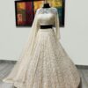 White Georgette with embroidery Lehenga Choli | Lehenga, Bollywood Lehenga, Creative Lehenga, Designer Lehenga, Embroidered Lehenga, Party Wear Lehenga
