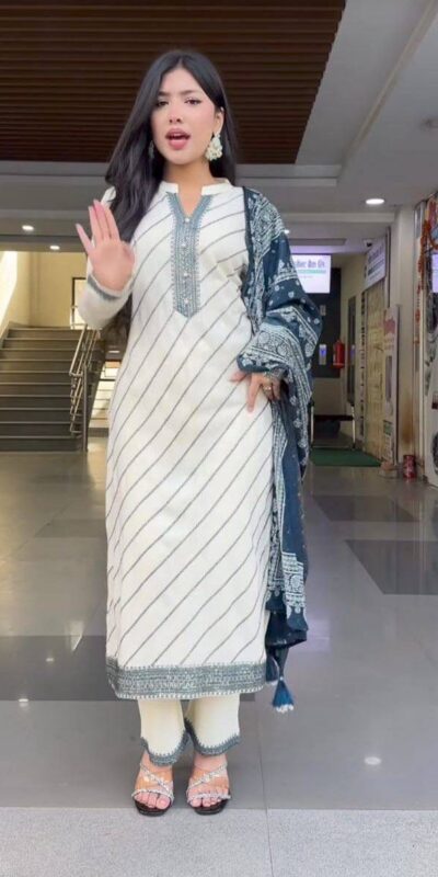 White Maslin With Digital Printed Salwar Suit | Jump Suits, Salwar suit, Casual Suits, Creative suits, Designer Suits, Palazzo Suits, Party Wear Suits, Patiala Suits, Straight Suits