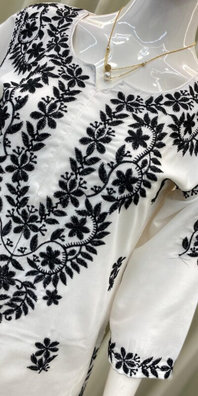 White Muslin Embroidery Salwar Suit | Jump Suits, Salwar suit, Casual Suits, Creative suits, Designer Suits, Palazzo Suits, Party Wear Suits, Patiala Suits, Straight Suits