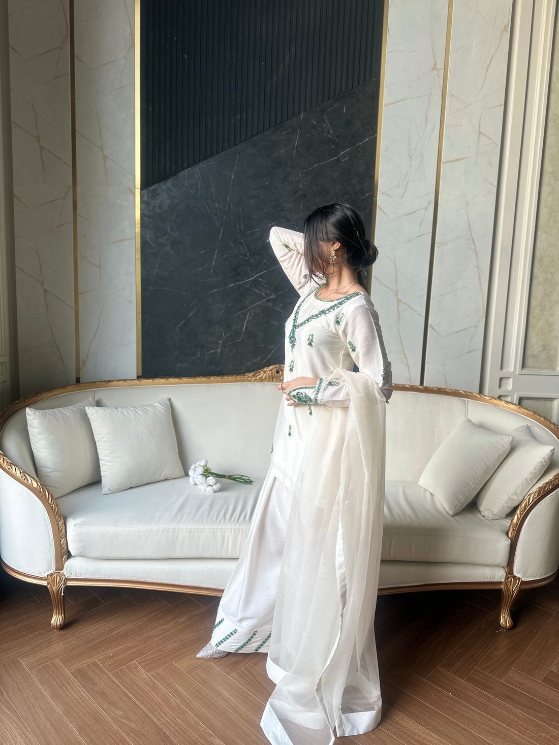 White Natural Crap Embroidery Mirror Work Salwar Suit | Jump Suits, Salwar suit, Casual Suits, Creative suits, Designer Suits, Palazzo Suits, Party Wear Suits, Patiala Suits, Straight Suits