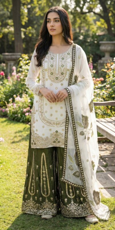 White Organza Silk Digital Print Embroidery Salwar Suit | Jump Suits, Salwar suit, Casual Suits, Creative suits, Designer Suits, Palazzo Suits, Party Wear Suits, Patiala Suits, Straight Suits