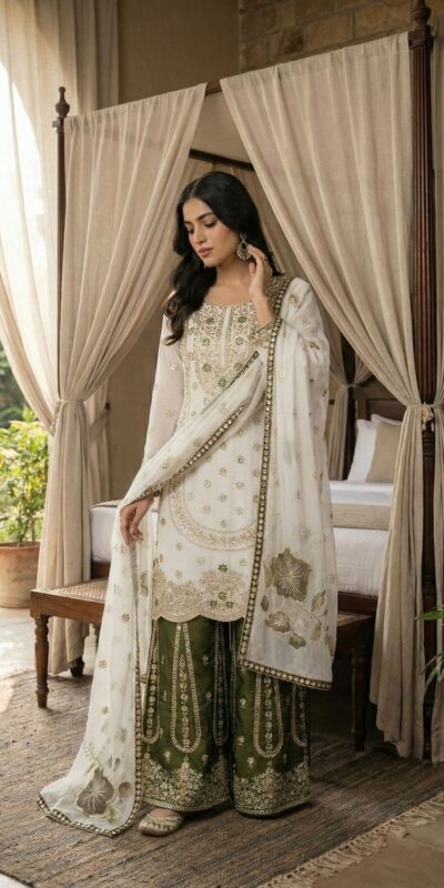White Organza Silk Digital Print Embroidery Salwar Suit | Jump Suits, Salwar suit, Casual Suits, Creative suits, Designer Suits, Palazzo Suits, Party Wear Suits, Patiala Suits, Straight Suits