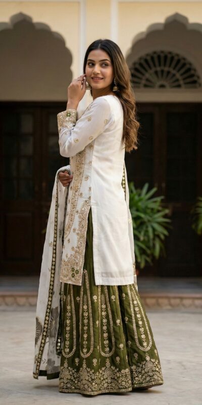 White Organza Silk Digital Print Embroidery Salwar Suit | Jump Suits, Salwar suit, Casual Suits, Creative suits, Designer Suits, Palazzo Suits, Party Wear Suits, Patiala Suits, Straight Suits