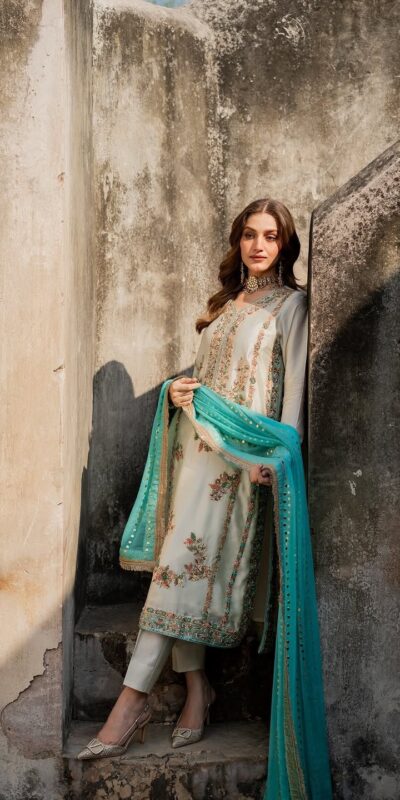 White Organza Silk Embroidery Lace Work Salwar Suit | Jump Suits, Salwar suit, Casual Suits, Creative suits, Designer Suits, Palazzo Suits, Party Wear Suits, Patiala Suits, Straight Suits