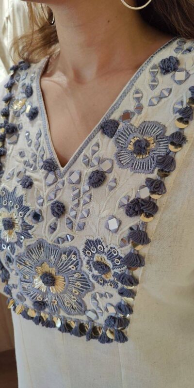 White Roman Silk Mirror Embroidery Work Salwar Suit | Jump Suits, Tops & Bottoms, Track Suits, Salwar suit, Casual Suits, Creative suits, Designer Suits, Palazzo Suits, Party Wear Suits, Patiala Suits, Straight Suits, Trendy Wear
